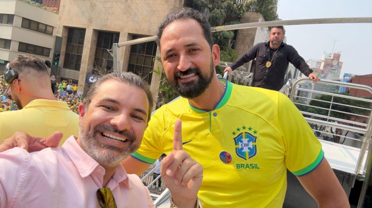 João Pinheiro Representa Marília ao Lado de Jair Bolsonaro em Manifestação de 7 de Setembro na Avenida Paulista